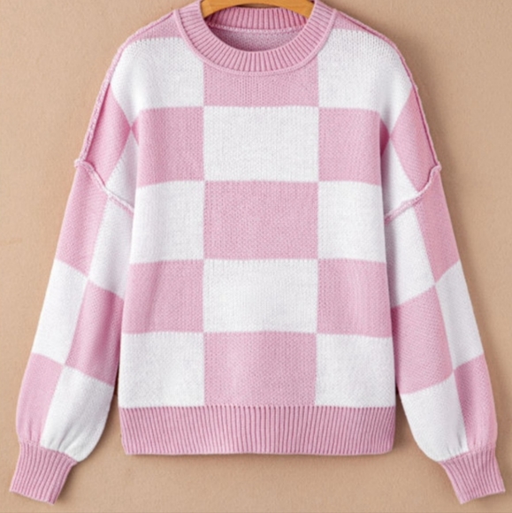 Pink and White Spring sweater - Picture 4 of 4